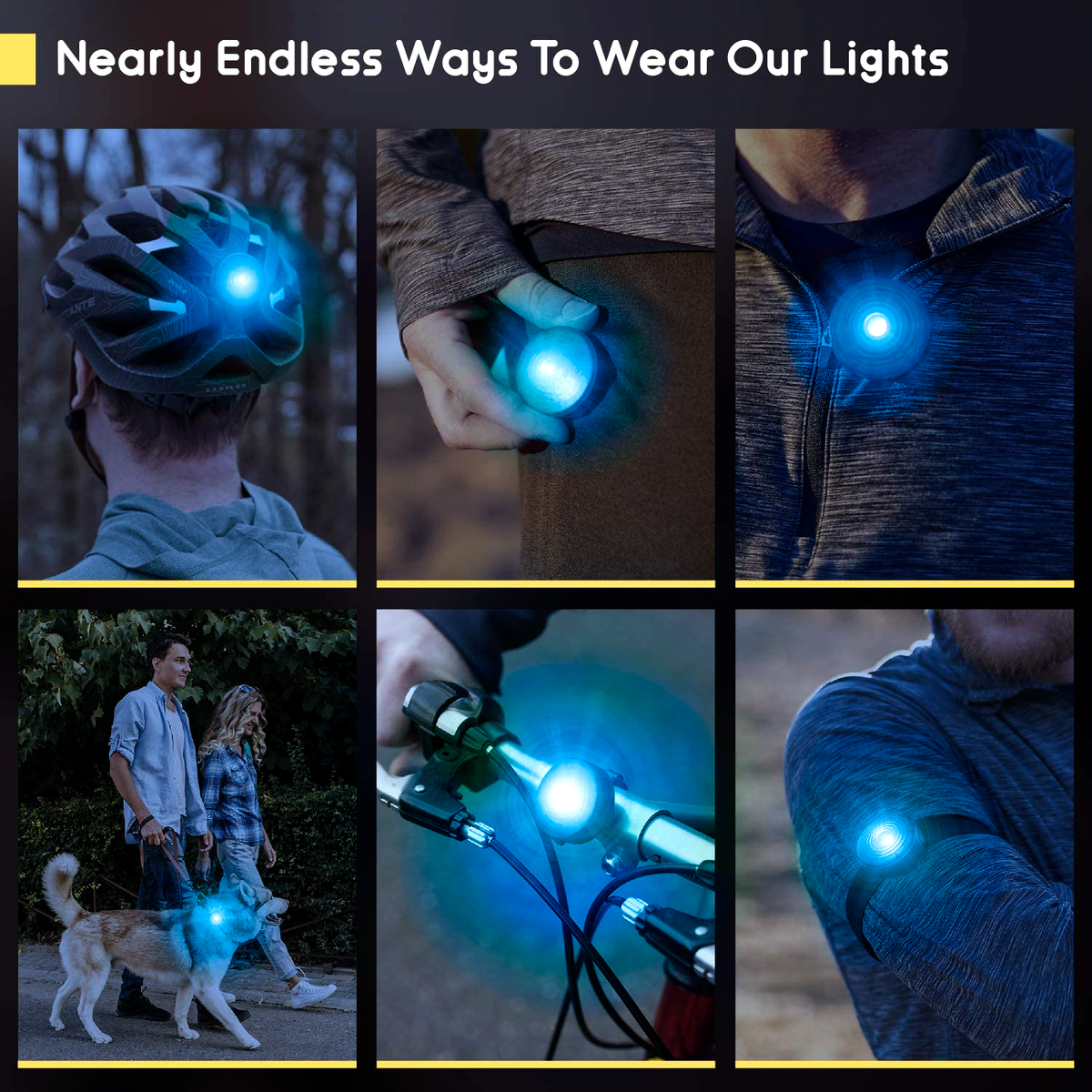 Everbeam E200 LED Safety Lights Rechargeable - 2 Pack