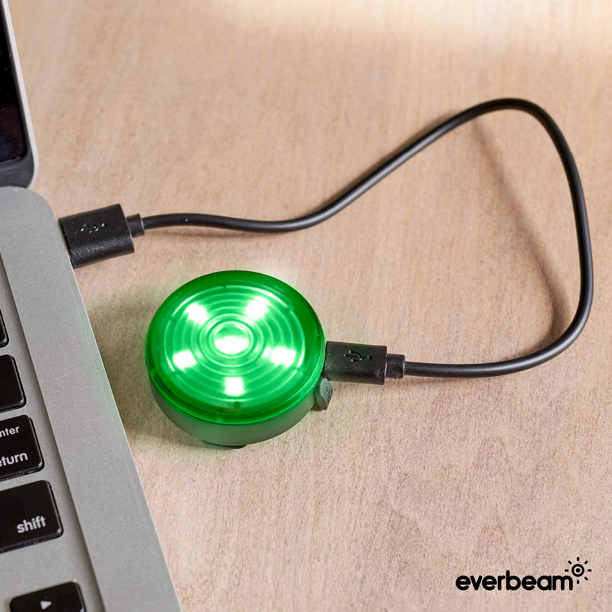 Everbeam E200 LED Safety Lights Rechargeable - 2 Pack (green)