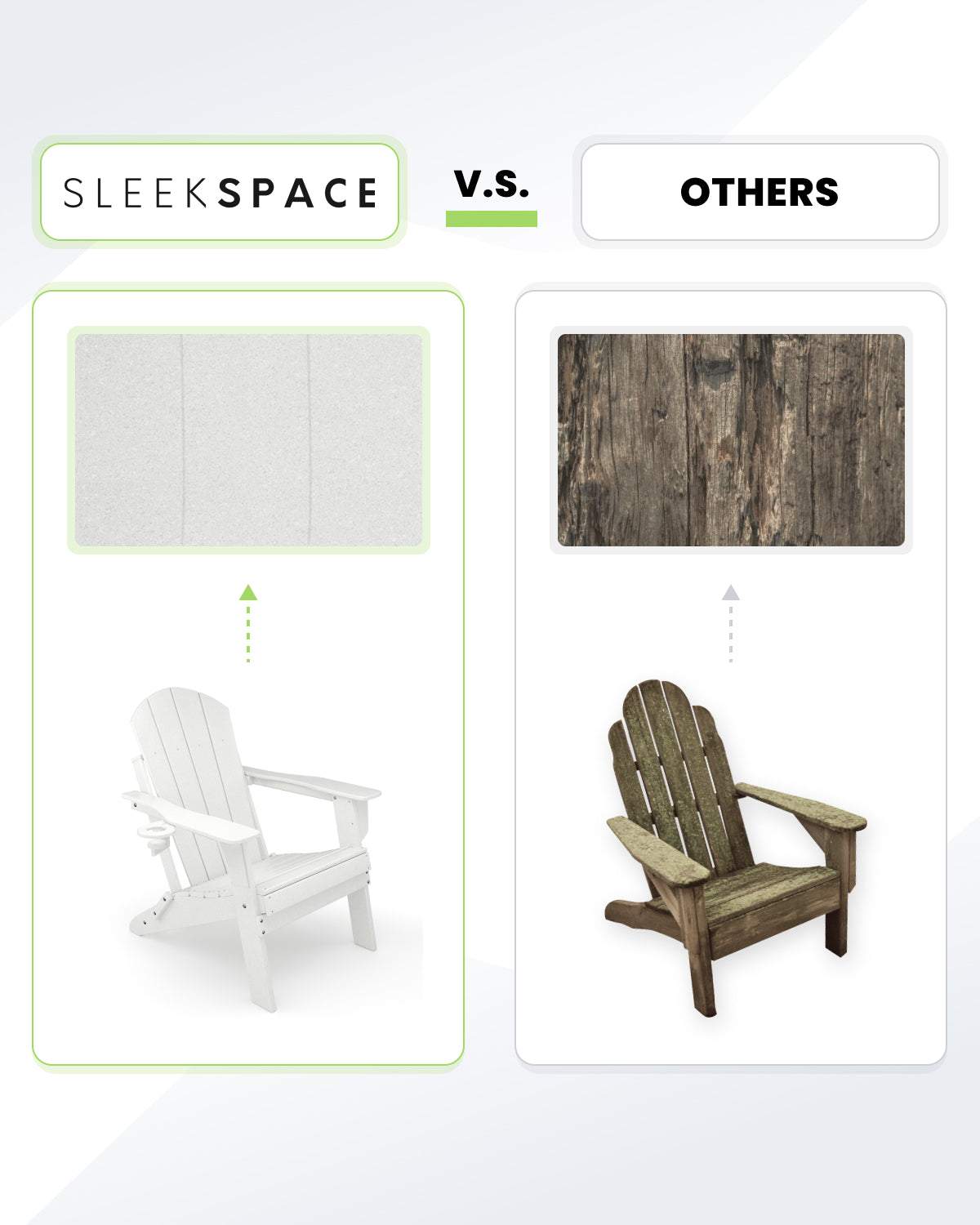 Sleek Space Adirondack Folding Chair - White