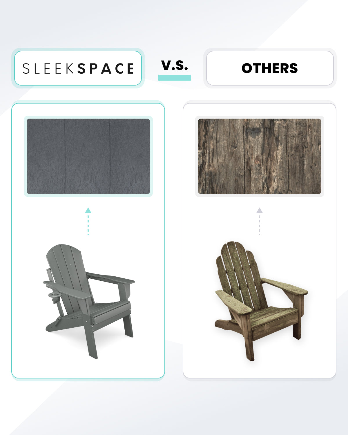 Sleek Space Adirondack Folding Chair - Grey