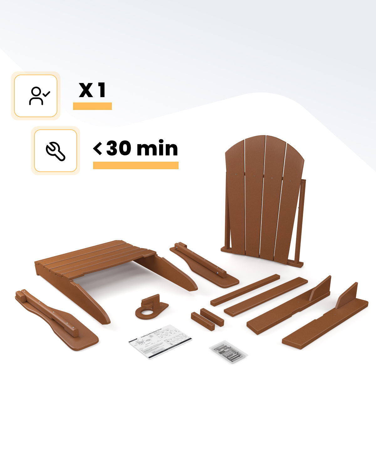 Sleek Space Adirondack Folding Chair