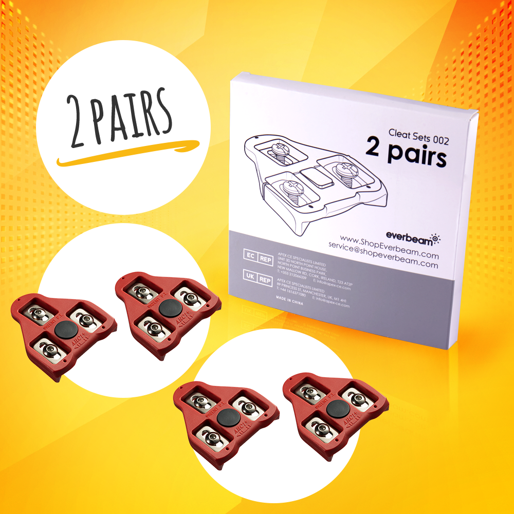 Everbeam Bike Cleat Sets 002 2 Pack 4 Cleats