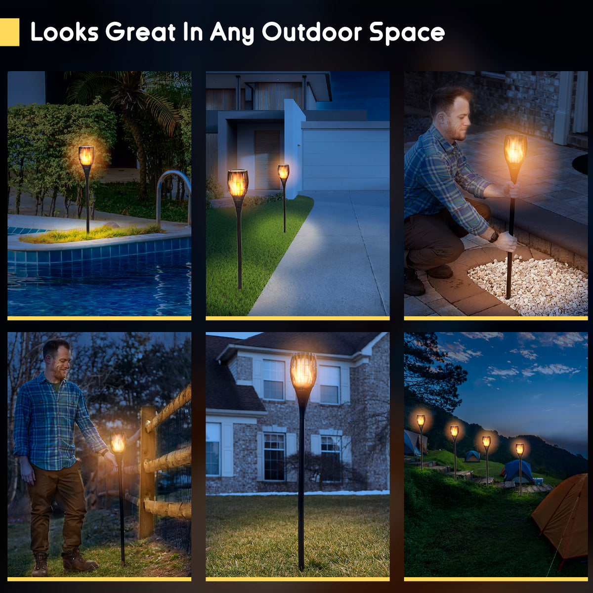 Everbeam P1 Solar Torch Light With Flickering Flame