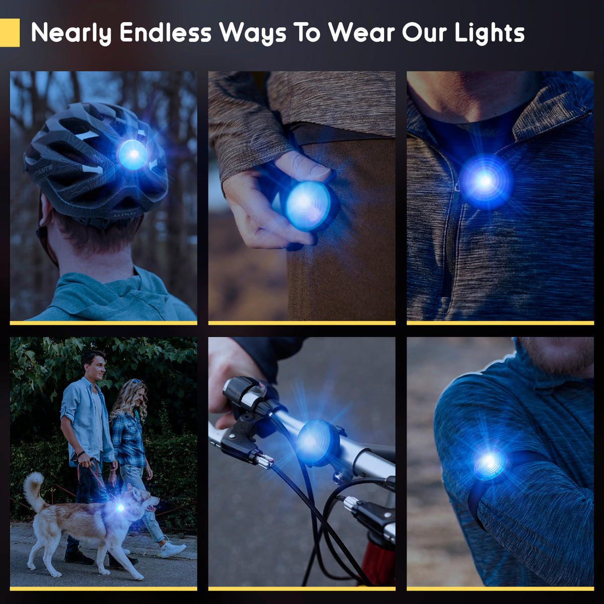 Everbeam E100 LED Safety Lights - 2 Pack (Blue)