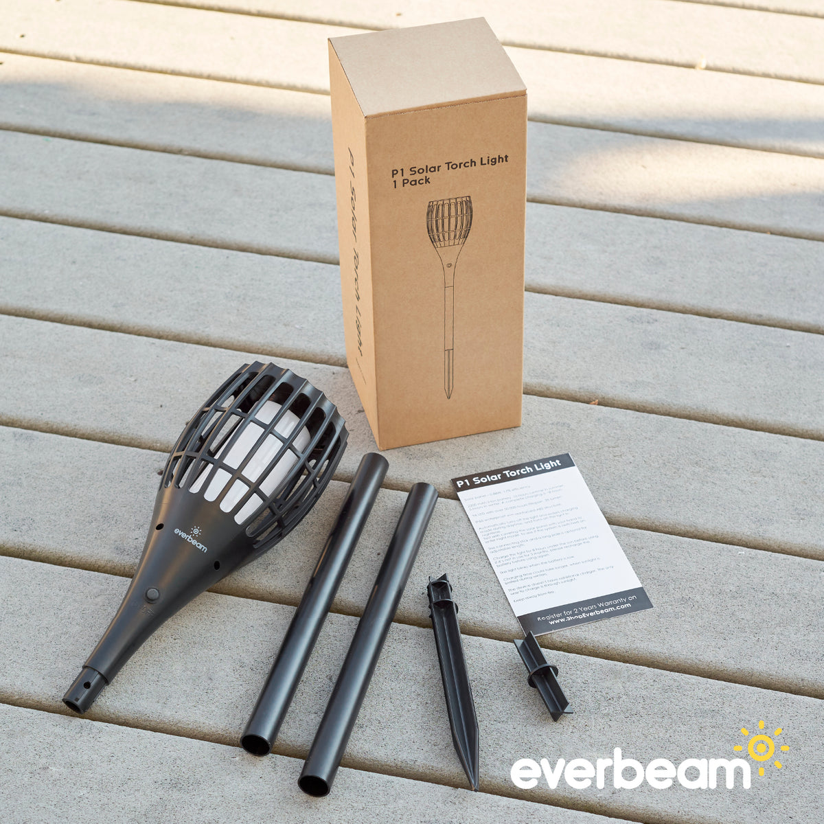Everbeam P1 Solar Torch Light With Flickering Flame