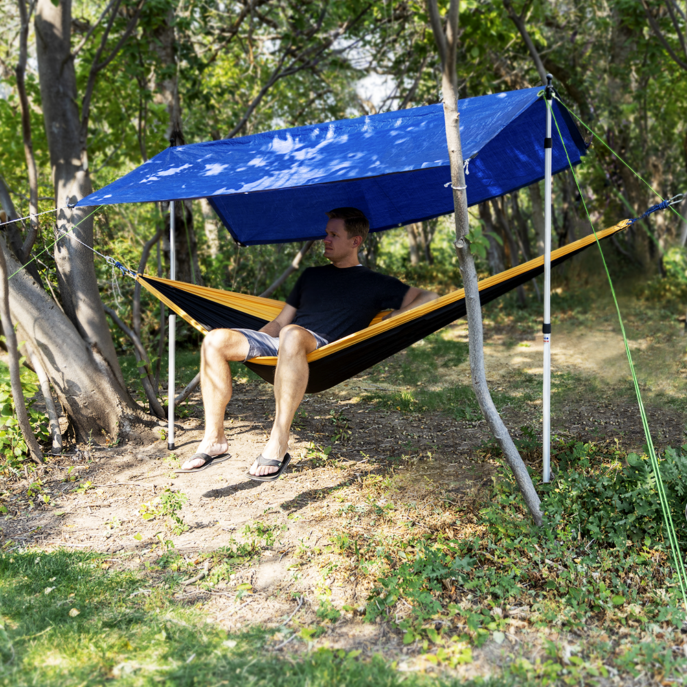 Telescoping sales tent poles