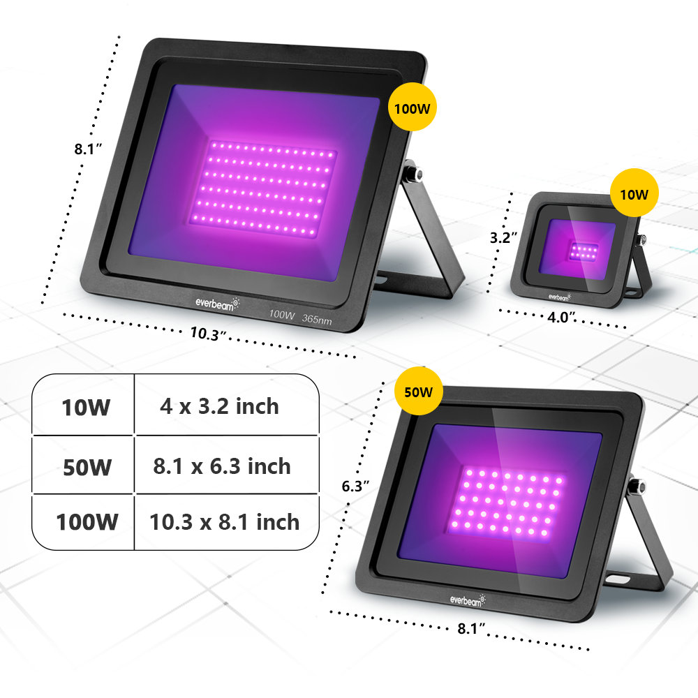 Everbeam LED UV Black Light Flood Light